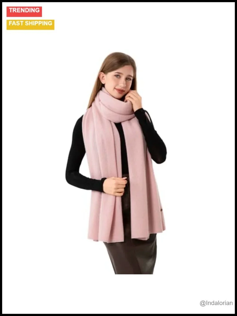 Cashmere Wrap Shawl Extra Large Knitted Scarf Airplane Travel Blanket 60%